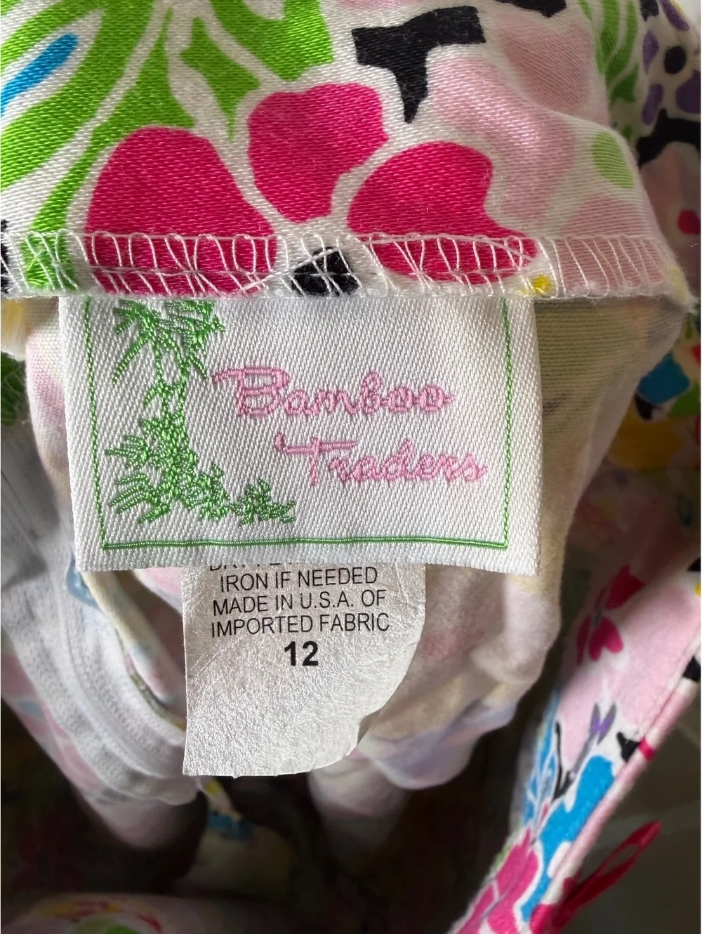 Bamboo Traders Womens Size 12 Tropical Floral Parrot Skort Pink Green
